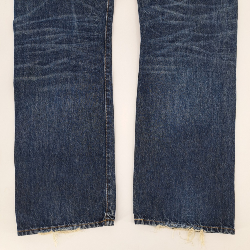 Polo Ralph Lauren Straight Leg Jeans Mens 36x32 Blue Medium Wash Distressed - Picture 10 of 11